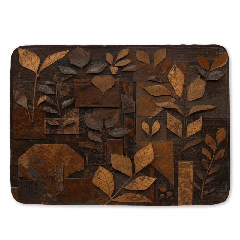 Tapis pour salle de bain Brown Leaf, L 34 po x L 21 po