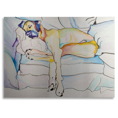 « couching beauté » par-blanc, reproduction d’art sur métal Walthall