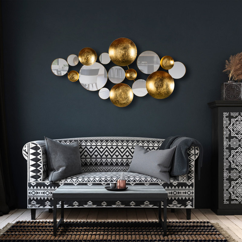 Stylish Decorative Metal Wall Accessory, Black & Red, 39.4 x 13.4 inches | 100% Metal, Thickness: 0.06 inches | Easy Wall-Mount Design | Perfect for Home Decor & Office Spaces, Unique Modern Aesthetic