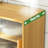 Small Bamboo Kitchen Cabinet, 3-Tier Sliding Door Pantry Sideboard with Adjustable Shelf-1985434292