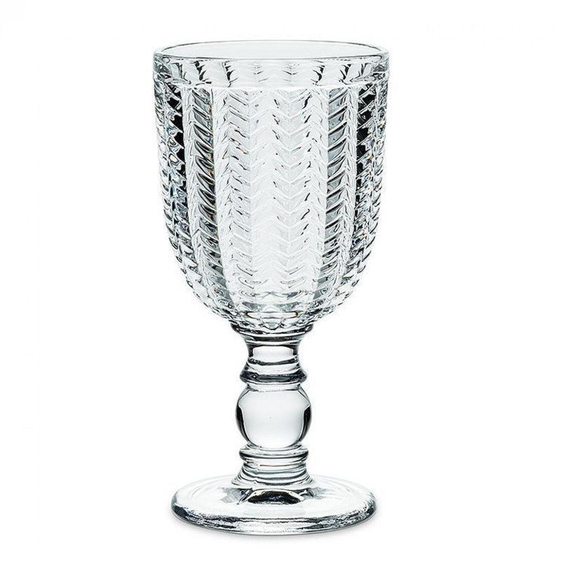 Verre à pied à chevrons