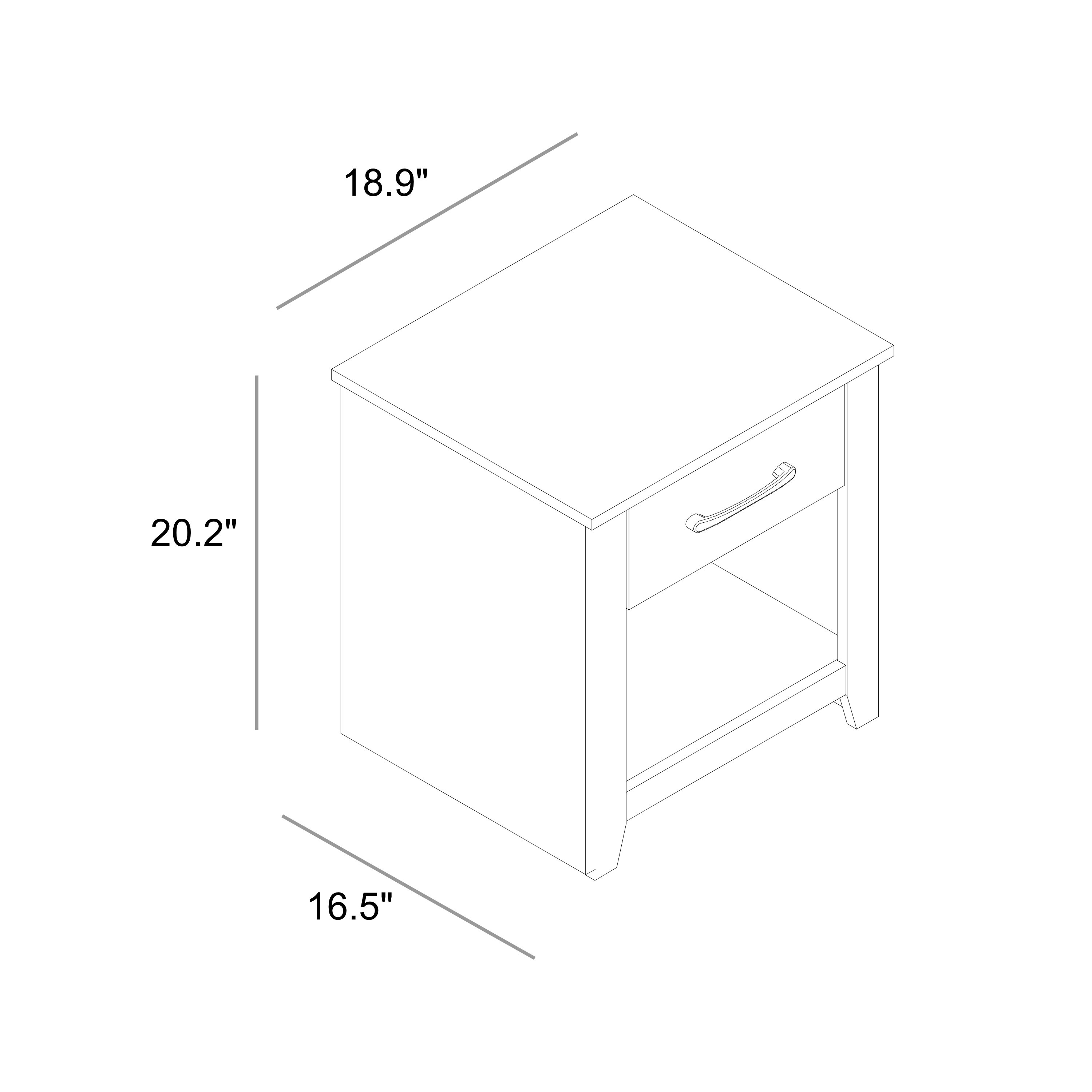 Walter 1 Drawer Nightstand (Set of 2)