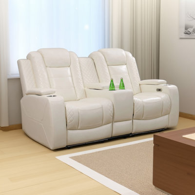 Loveseat Breathing Leather Recliner Sofa