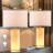 22 Inch Marble Table Lamp Set with LED Night Light and Bulbs