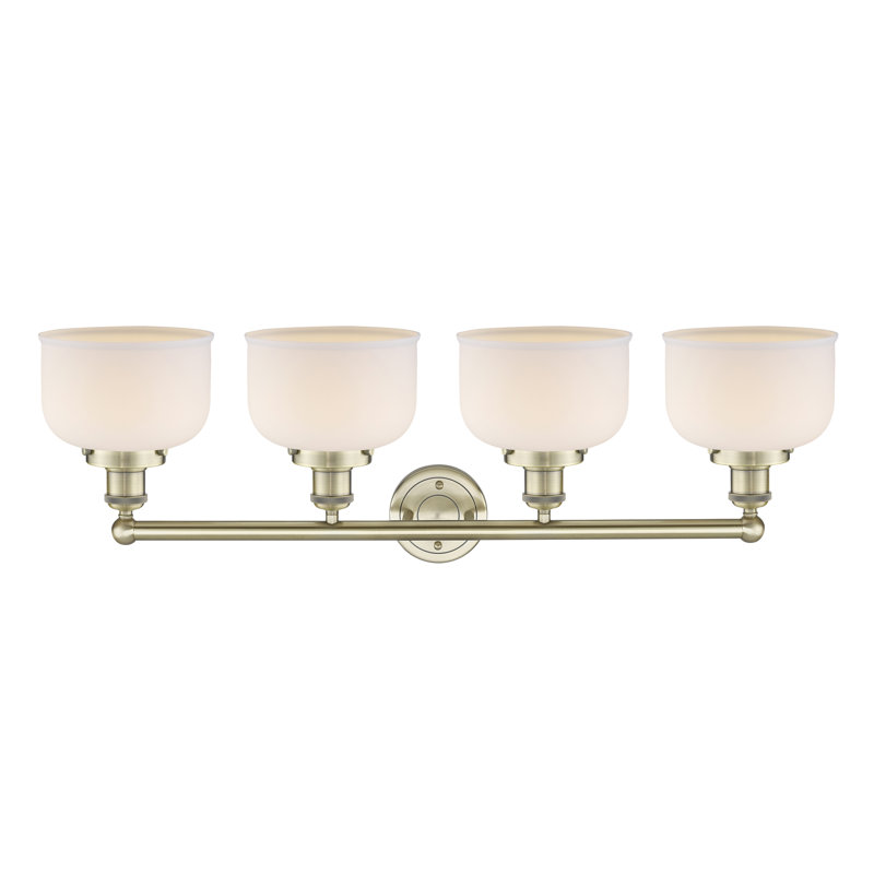 Annagene 4 - Light Dimmable Vanity Light, Matte White, Antique Brass