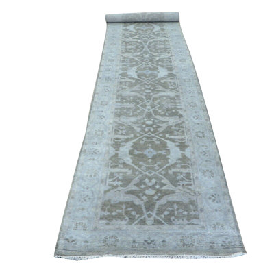 Flinders One-of-a-Kind 4'2" X 19'6" Runner Wool Area Rug in Gray