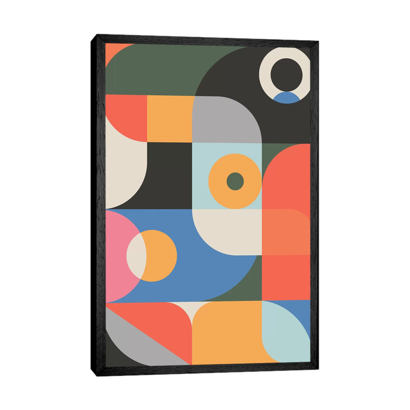 Graphic XII by Susana Paz - Print on Canvas, Black Floater Framed, 152.4cm H x 101.6cm W x 3.81cm D