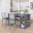 Counter Height Dining Table Set with Upholstered Dining Chairs for 4-1157726587-1157726584