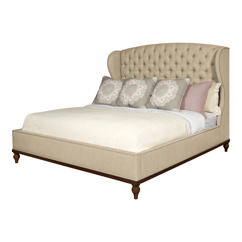 Emma Queen Upholstered Panel Bed, Navajo, Yes, Nomad Sand