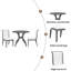 Ensemble de table de salle à manger: table ronde de 39,4 po + 2 chaises - ensemble de cuisine traditionnel en bois massif avec plateau de table incrusté-934123167-934123160