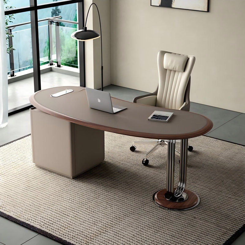 Crédence en cuir brun clair 62,99 ", H 29,53 po x l 62,99 po x P 27,56 po