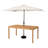 8 Piece Set Okemo Table w/6 Chairs 10"" Rectangular Umbrella (White)-90674563-122721491