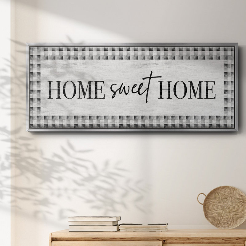 Home Sweet Home- Framed Canvas, 12" H x 30" W