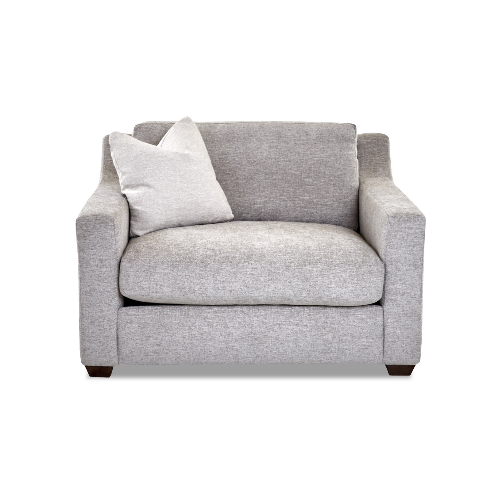 Rhodes Upholstered Chair And A Half, Drusky Ivory Sustain® Basketweave