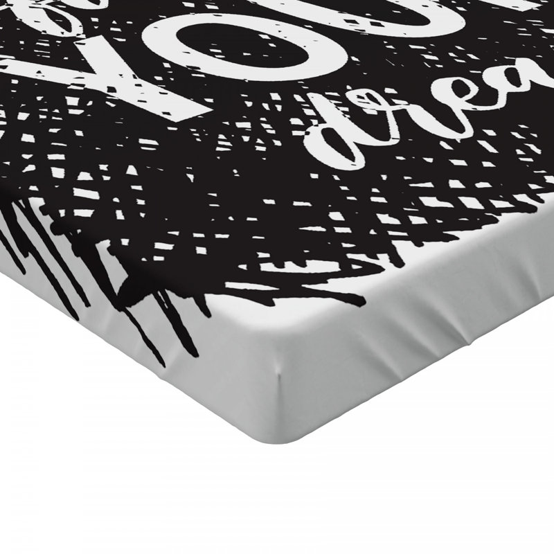 Microfiber Fitted Sheet, Full Fitted Sheet, Black/White