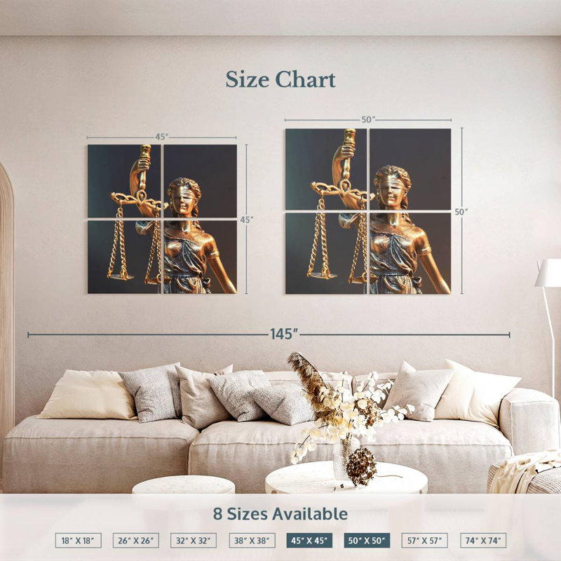 Statue Alcaraz Lady Justice, H 50 po x l 50 po