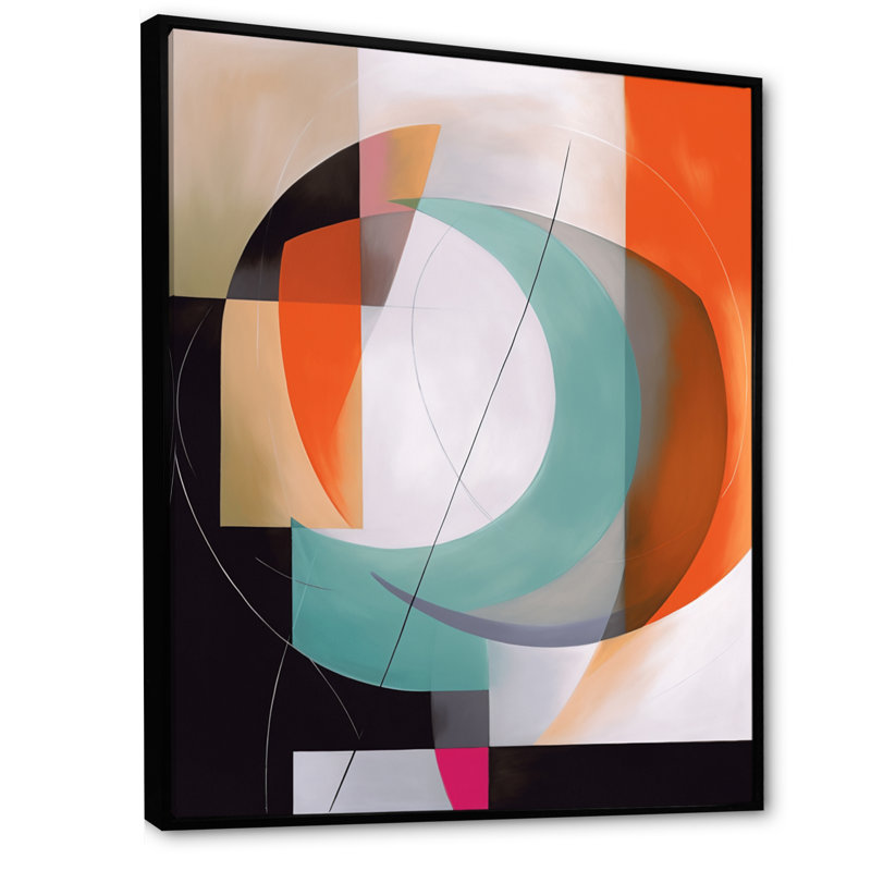 Nenita Exploration de motifs abstraits IV sur toile, H 32 po x l 24 po x P 1 po, Cadre flottant noir