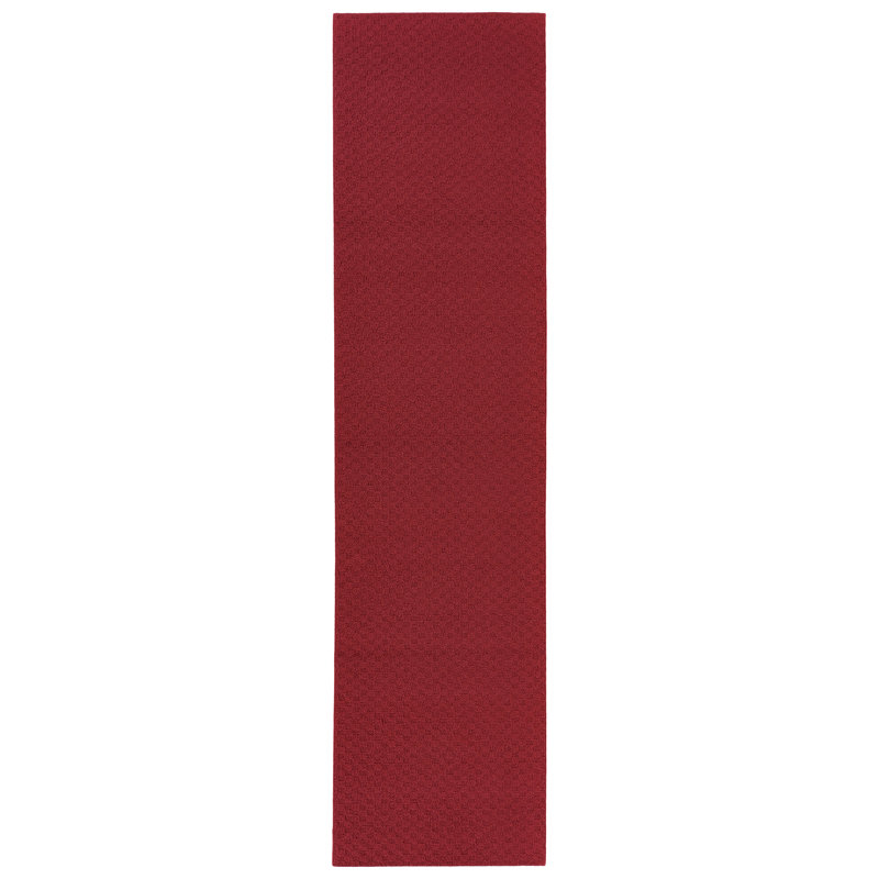 Tapis Ebern Designs Mori rouge chili, Tapis de couloir 3 pi x 12 pi