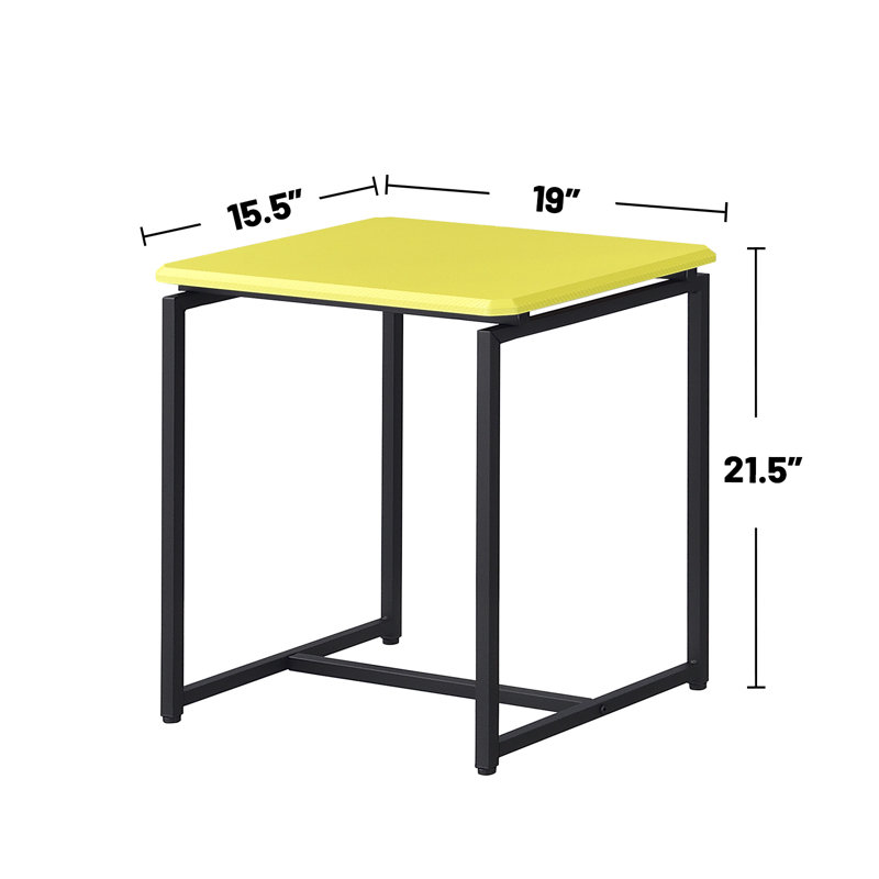 Ensemble de tables basses 3 pièces Raff, Jaune