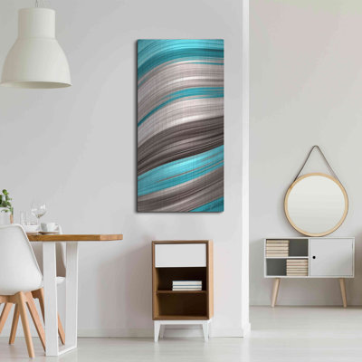 Wrought Studio™ 'Aqua Sweep I' by James Burghardt, Metal Wall Art