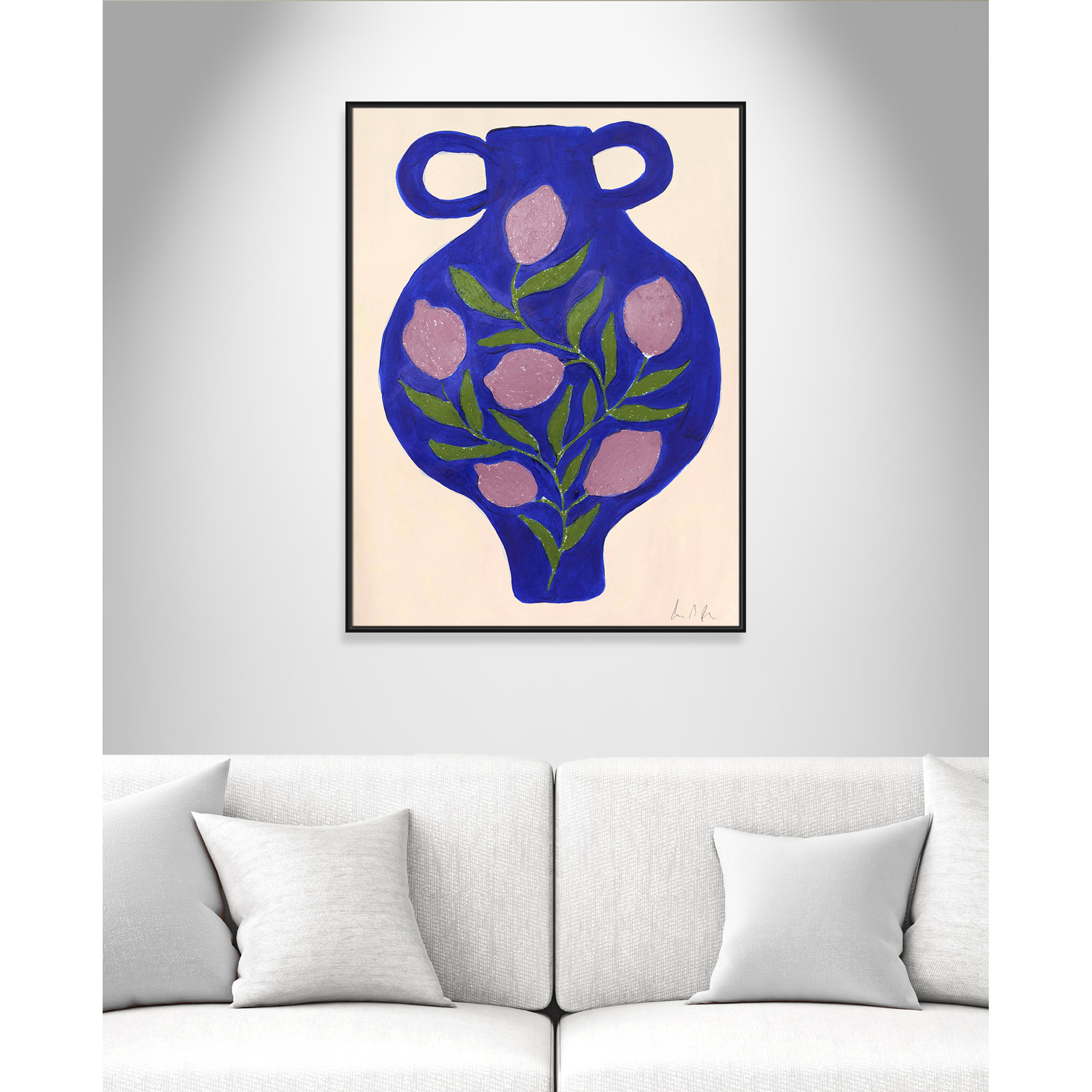 Vase No. 03 Print by Camilla Bergqvist, Black, 49.5" H x 37.5" W