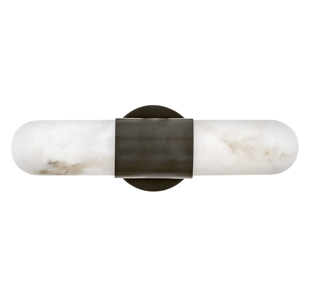 2 Light Frosted Dimmable LED Bath Bar, Black Oxide