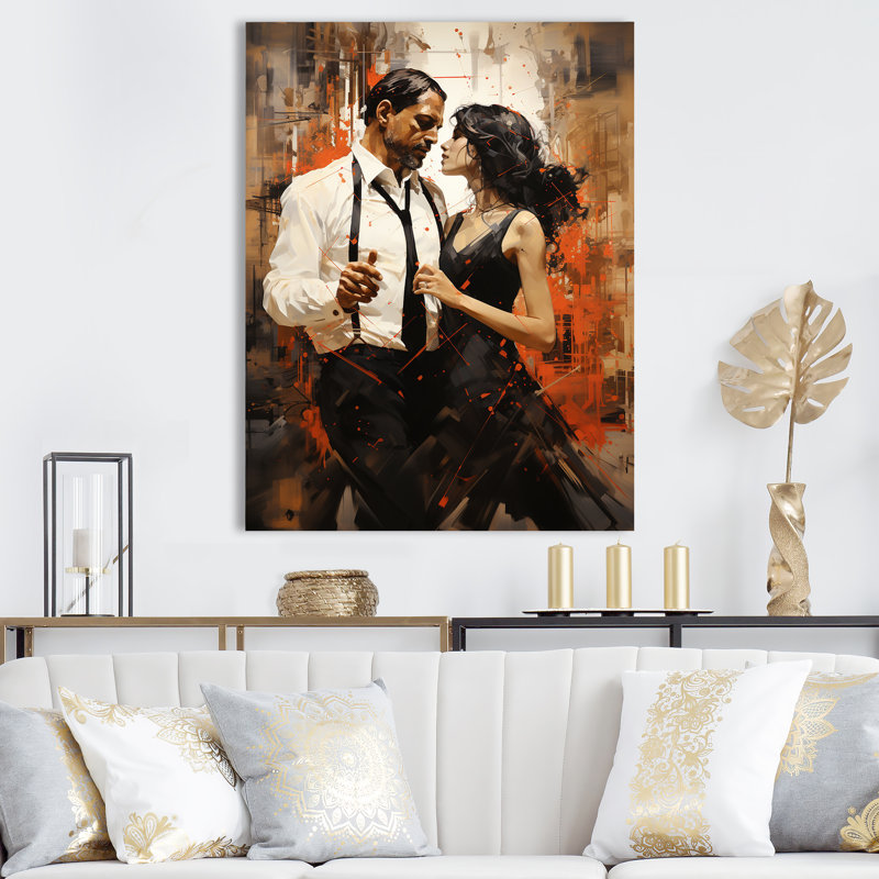 Tango Dance Elegance, reproduction sur toile encadrée, Toile tendue, H 40 po x l 30 po x P 1,5 po
