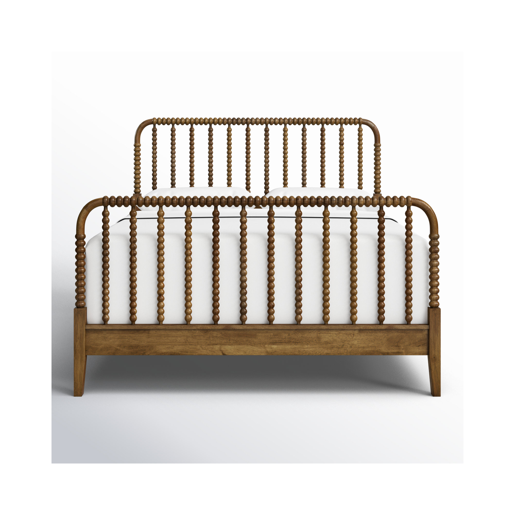 Louisa Solid Wood Spindle Bed, Havana, Queen