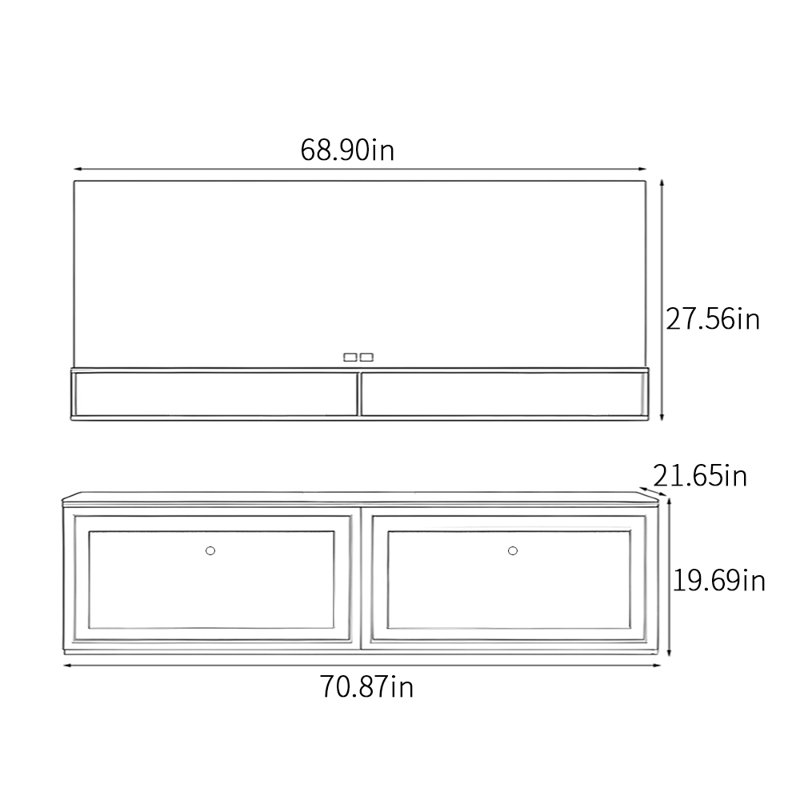 Armoire de salle de bain haut de gamme de style français., H 19,69 po x l 70,87 po x P 21,65 po