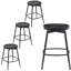 Tabourets de comptoir pivotants en bois massif de 24,8 po avec base en métal Albrecht (ensemble de 4)-131200232