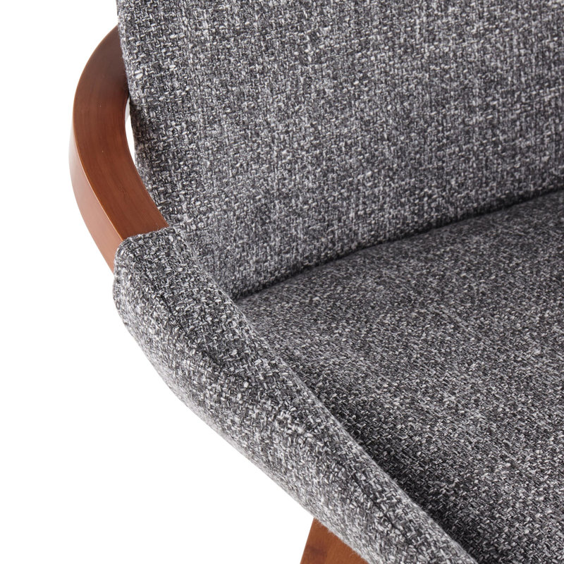 Tabouret pivotant Whitacre, Tissu de bruit gris, Tabouret de comptoir (assise de 26 po de hauteur)