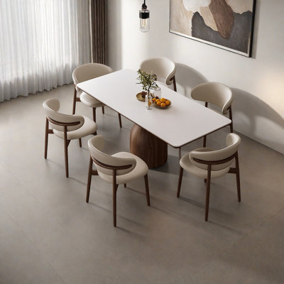 Creamy Style Rectangular Dining Table