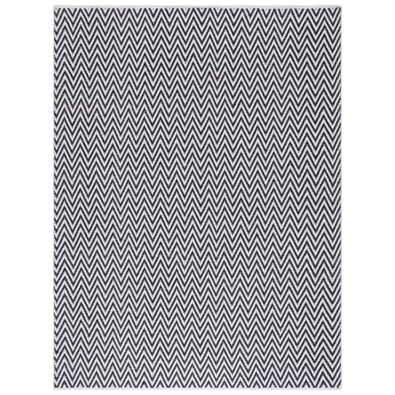 Tapis en coton tissé à la main Haq moule, Rectangle 8 pi x 10 pi