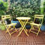 Ensemble bistro 3 pièces de table ronde pliable et chaises