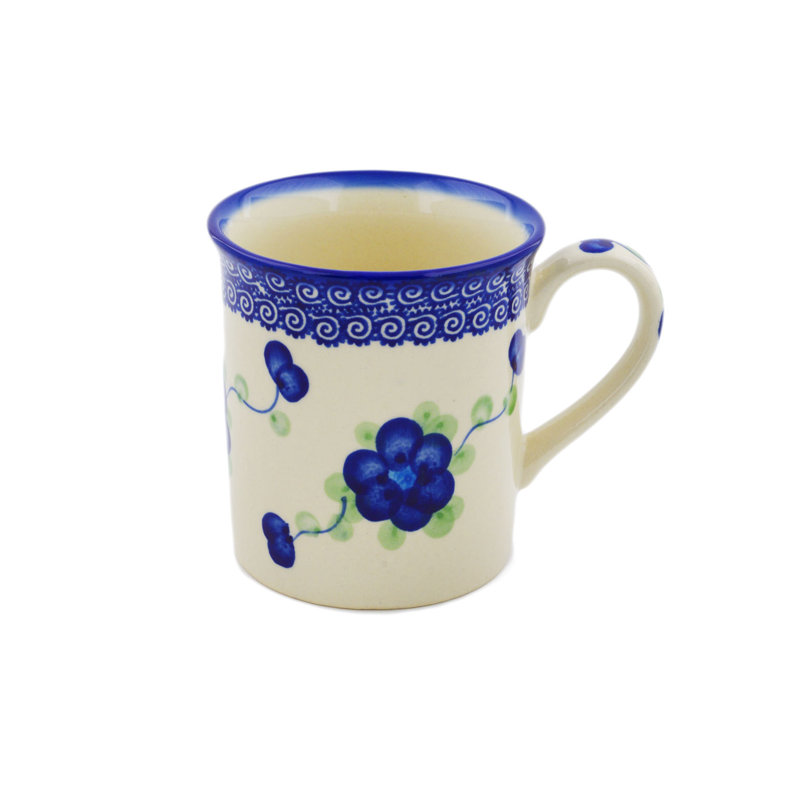 Tasse à café à polir Morning Pansy, Verre à vin, Coquelicots bleus