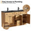 Meuble-lavabo double 60 po avec lavabo en résine 60 po Modern-2023637044-2023637046