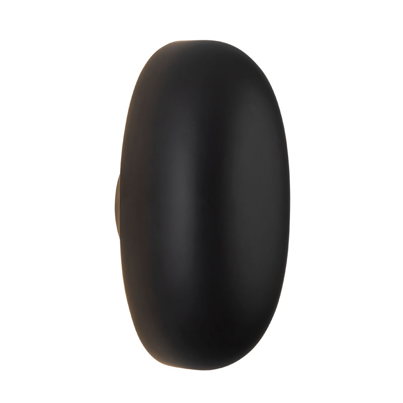 Perle 10-in Black dimmable LED Wall Sconce, Matte Black
