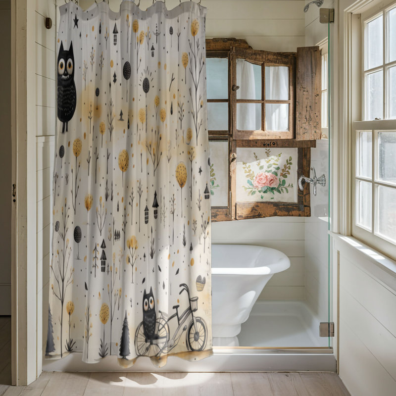 Rideau de douche Ghostly Autumn - Premium, H 74 po x l 71 po