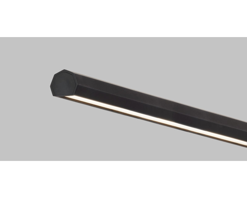 Plural Faceted Picture Light, Nightshade Black, 0.7" H x 18" W x 8.9" D, 13.5