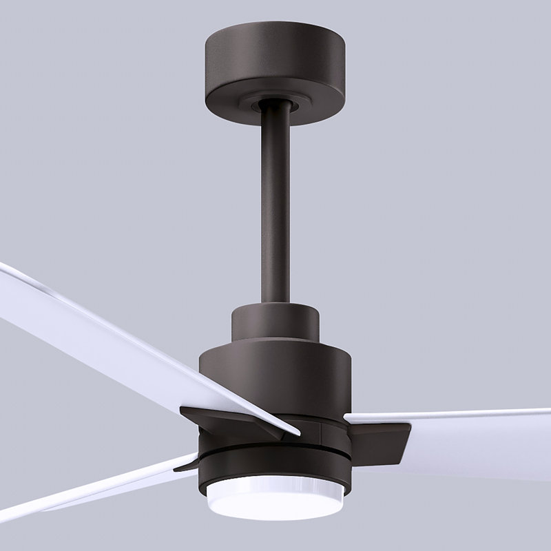 Ventilateur de plafond Alessandra, Blanc mat, Bronze texturé, 42"