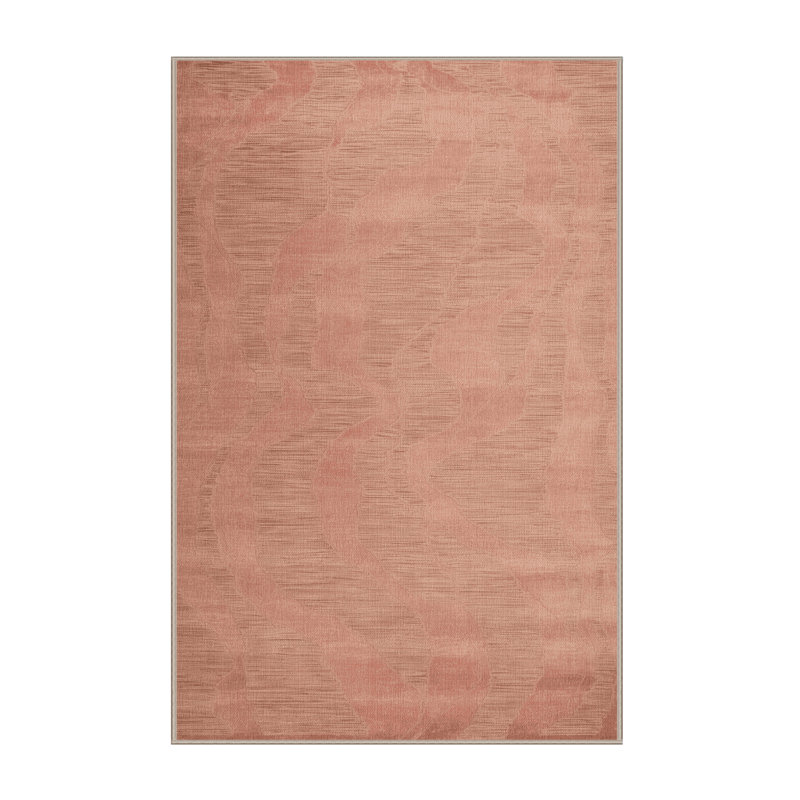 Machine Washable Abstract Brown Area Rug, Rectangle 2' x 3'