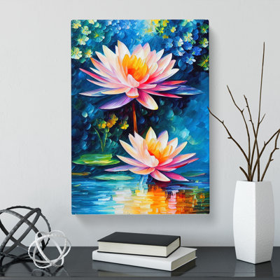 CAN-V0523-2831X Water Lily Flower Vol.2 - Wrapped Canvas Print