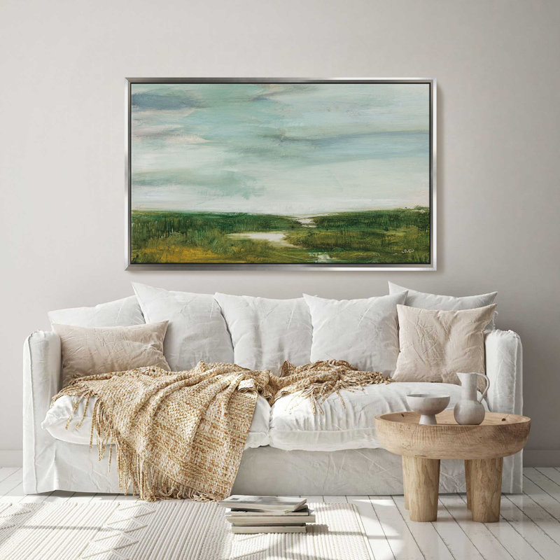 "The Path of Water" by Julia Purinton Print on Canvas in a Silver Floater Frame, 21.5" H x 33.5" W