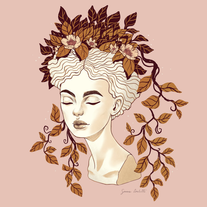 Jardinière «Right Autumn» par Serena Archetti - reproduction, H 36 po x l 36 po, Oui, Cadre simple noir