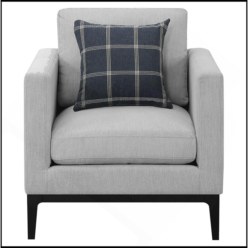 Light Grey Cushion Back Chair