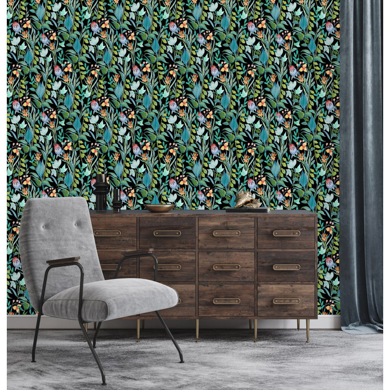 Floral Tile, 2.08' W x 18.75' L