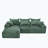 Boucle Sectional Sofa with pillows,No Assembly Needed-106714674