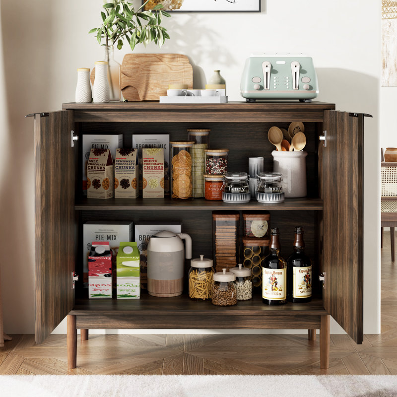 Buffet à 2 portes Grazyna, Marron foncé