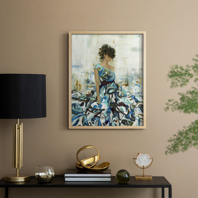 «Fluid Beauty», reproduction encadrée - bois massif, Naturel, H 15 po x l 12 po