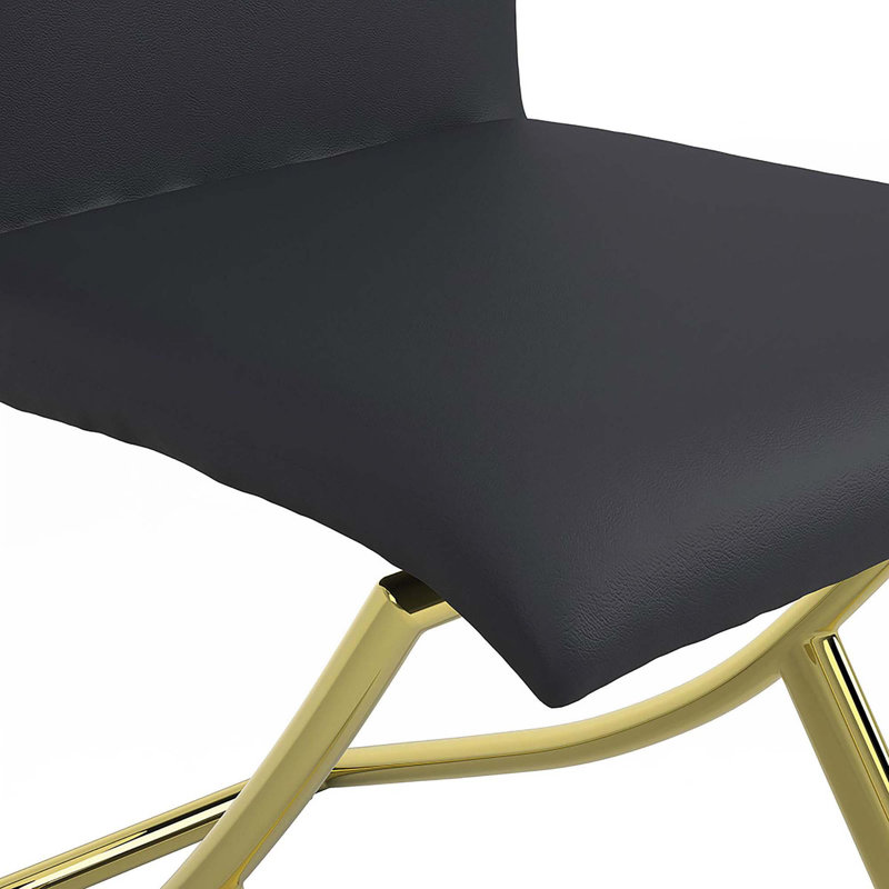 Black And Brass Dining Chairs (Set Of 4)